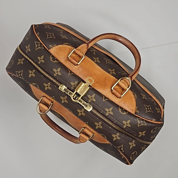 Authentic Louis Vuitton LV Deauville Monogram Handbag Tote Dust bag Lock & Key - Picture 8 of 17